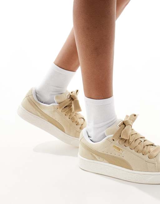 PUMA Suede XL sneakers in tan and beige ASOS