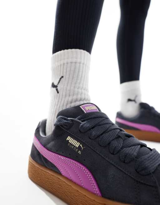 Puma suede platform purple online