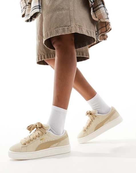 Puma Suede XL trainers in tan and beige - view 1