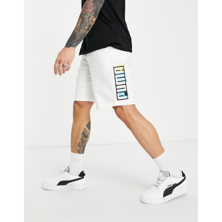 Puma white men's shorts best sale