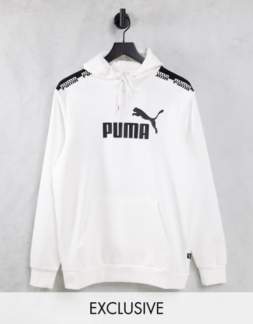 Puma - Sweat à capuche à logo - Blanc