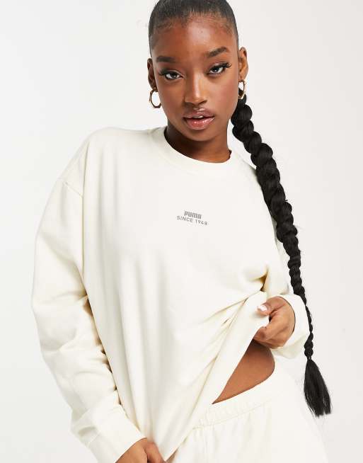 Puma sweatshirt white hotsell