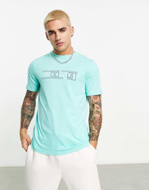 Mint green store puma shirt