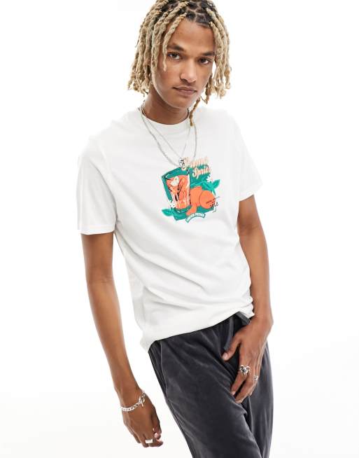 PUMA T shirt bianca con stampa di Spritz ASOS