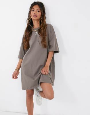 dark grey t shirt dress