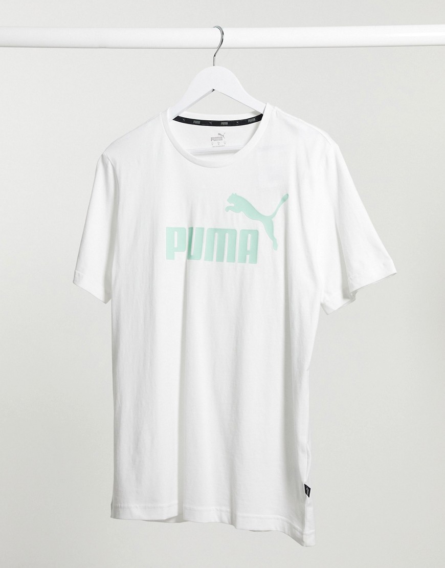 Puma - T-shirt met borstlogo in mintgroen