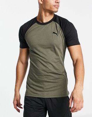 T-shirts et débardeurs Puma - T-shirt moulant - Noir et vert foncé