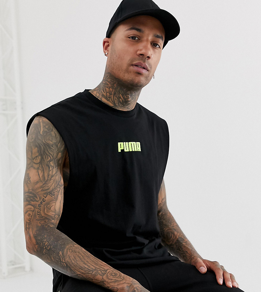 Puma - T-shirt senza maniche nera - In esclusiva per ASOS-Nero