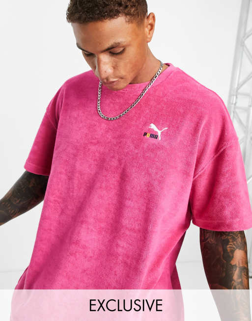 PUMA - T-shirt skater in spugna rosa - In esclusiva per ASOS