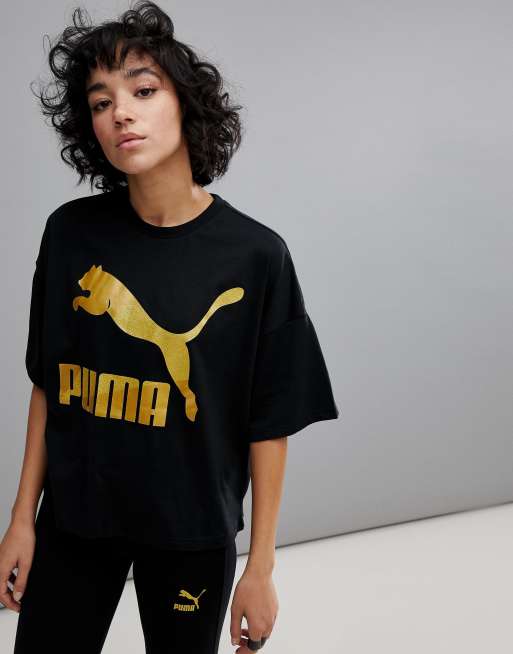 Puma T-Shirt | Logo With ASOS Gold