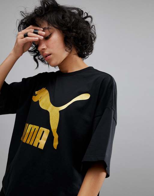 ASOS T-Shirt Puma With Logo Gold |