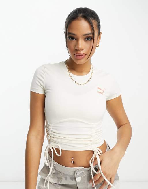 Puma t-shirt with rouche details in pristine 