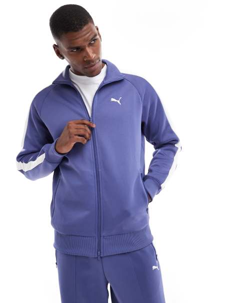 Puma T7 always on track jacket in blue crystal - view 1