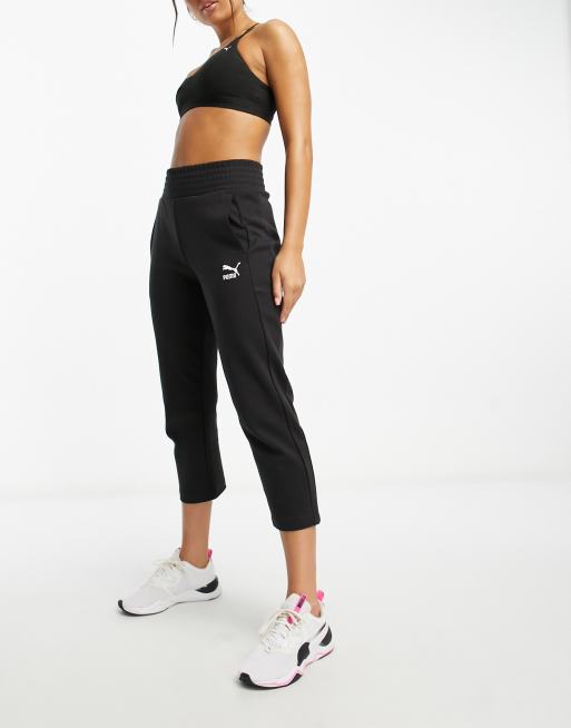 Puma T7 high waist joggers in black ASOS