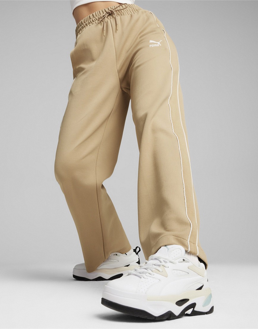 Puma T7 high waist pants in beige-Neutral