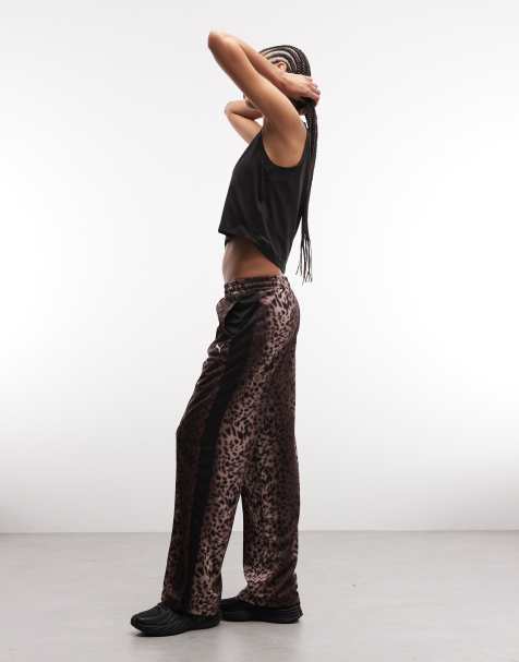 Puma T7 leo luxe track pants in black - view 1