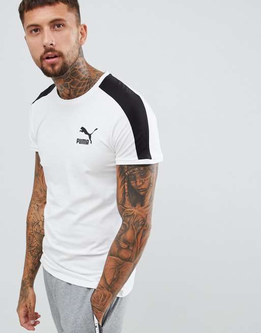Puma T7 Muscle Fit T-Shirt In White 57635202 | ASOS