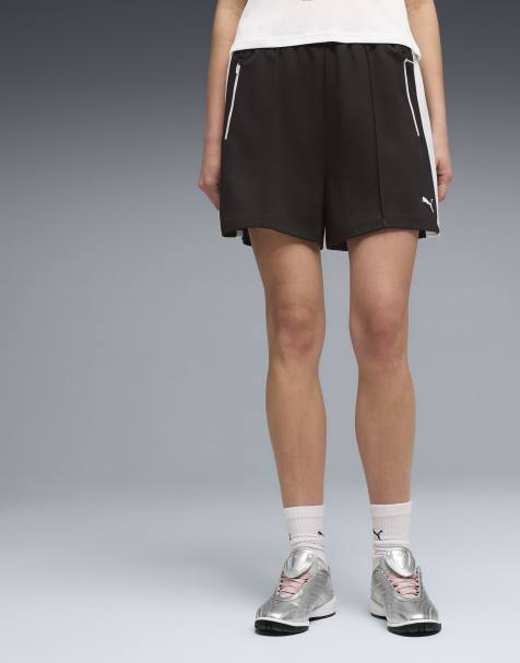 Puma T7 pintuck 4" shorts in puma black - view 1