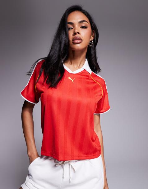 Puma T7 relaxed football jersey in for all time red - view 1