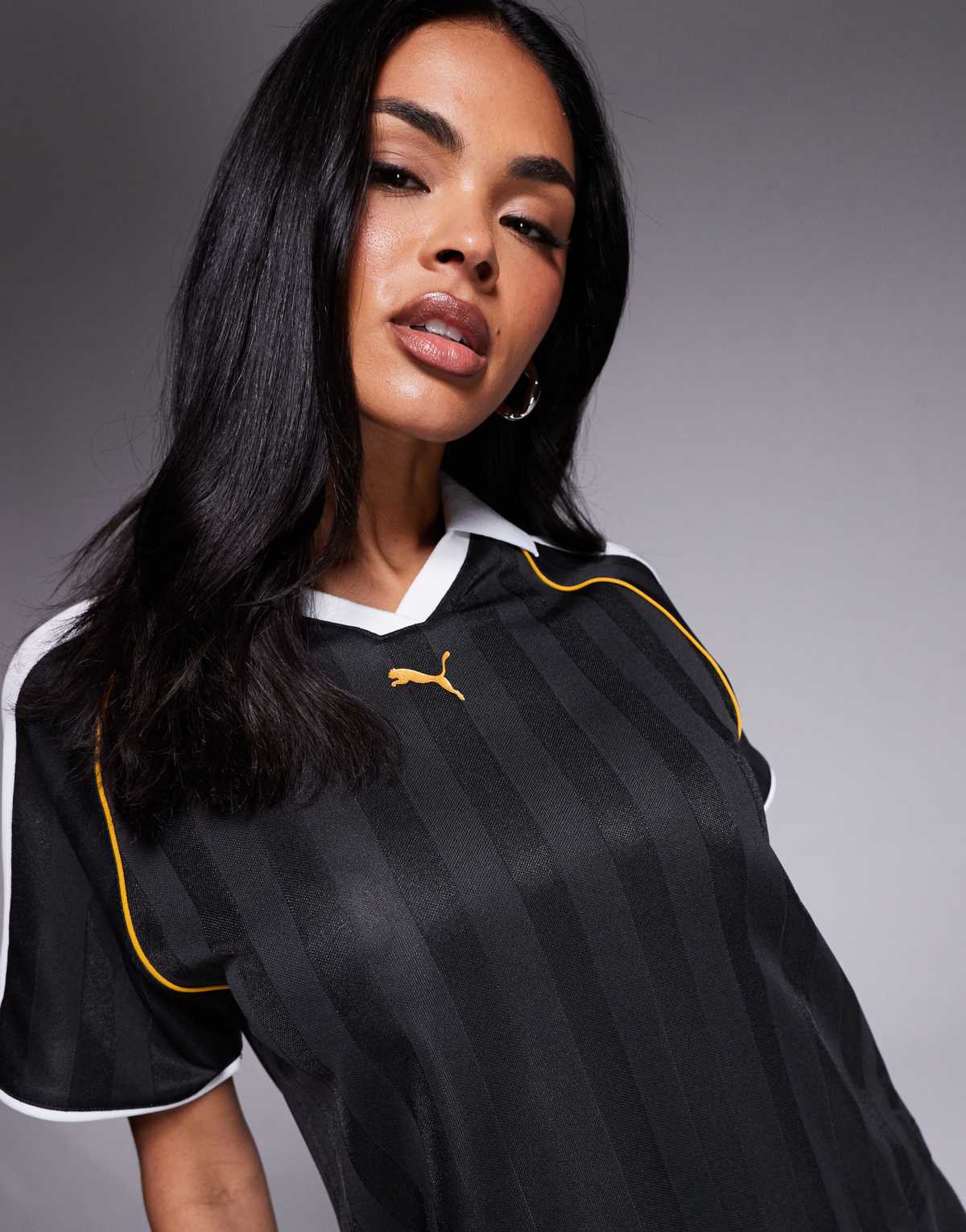 Puma T7 relaxed football jersey in puma black