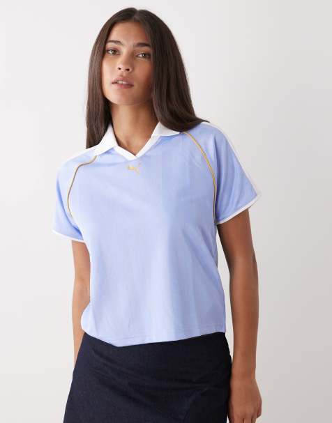 Puma T7 relaxed football jersey in purple - view 1