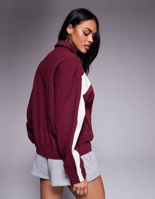 Puma T7 relaxed track jacket in ruby shimmer ASOS