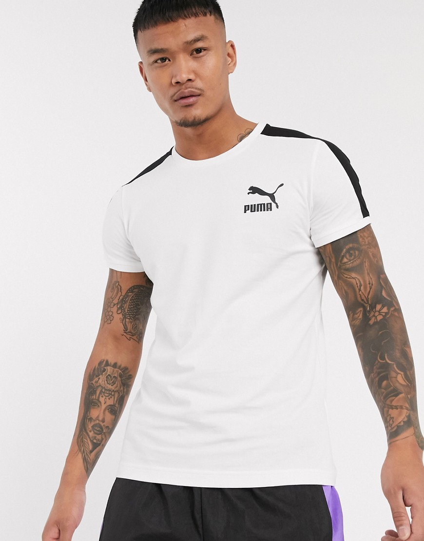 Puma t7 - Smal T-shirt in wit
