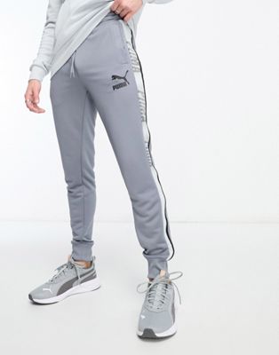 Puma T7 Sport track joggers in grey
