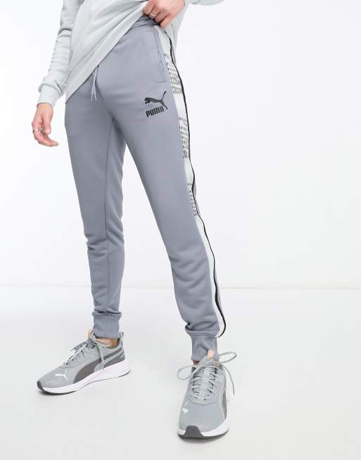 Puma tracksuit best sale bottoms grey