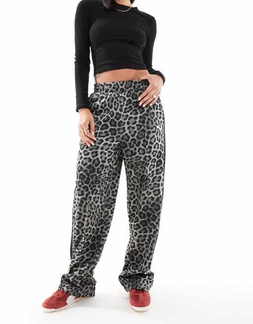 PUMA T7 straight leg pants in dark leopard print, 4 of 5