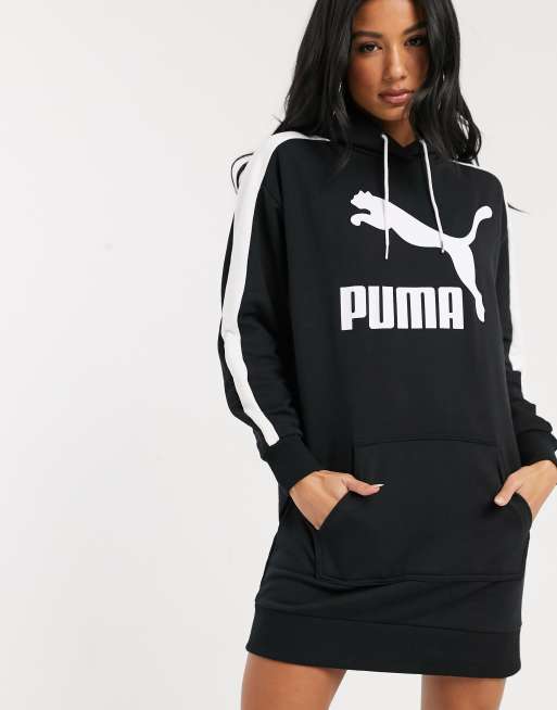 Puma T7 Sweatkleid Mit Logo In Schwarz Asos