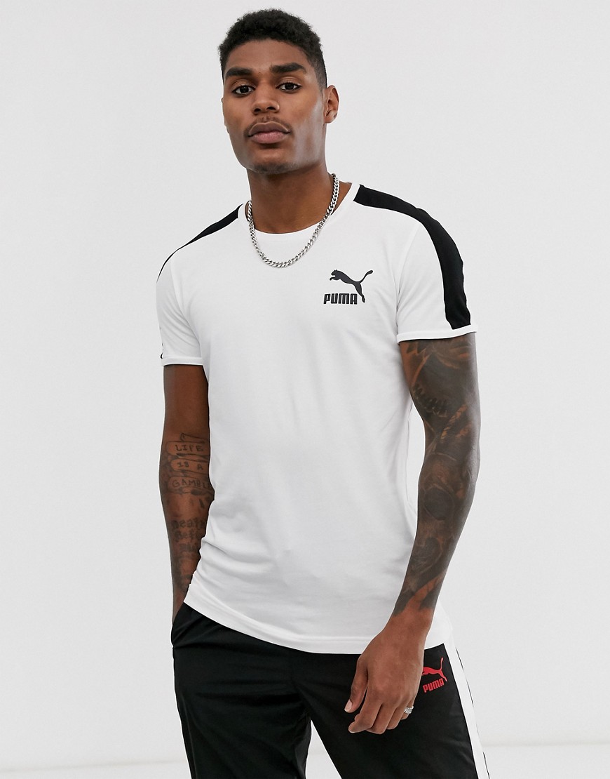 Puma - T7 - T-shirt bianca-Bianco