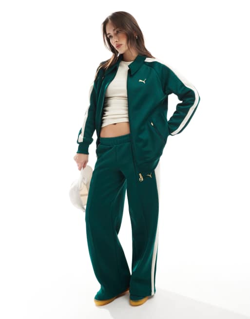 Womens Clothing Green Puma Tracksuit Womens Women's Hooded