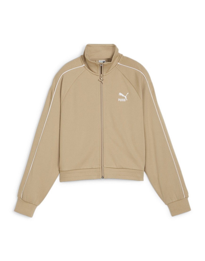 Puma T7 track jacket in beige-Neutral