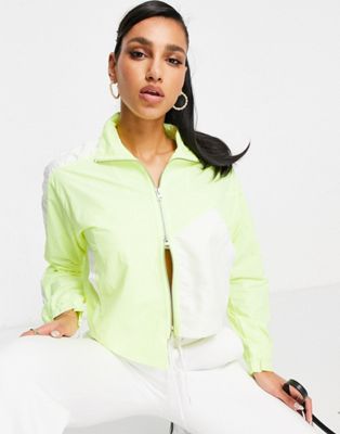 Puma T7 track jacket in neon yellow