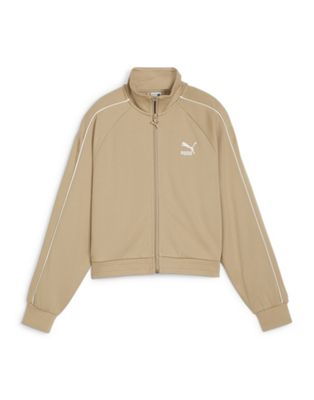 Puma T7 track jacket in beige