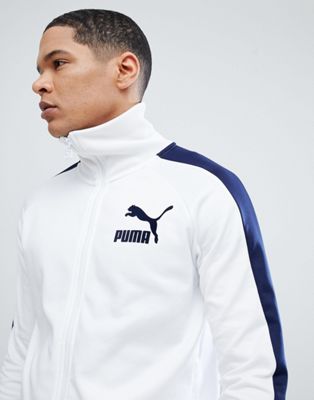 Puma T7 Vintage Track Jacket In White 