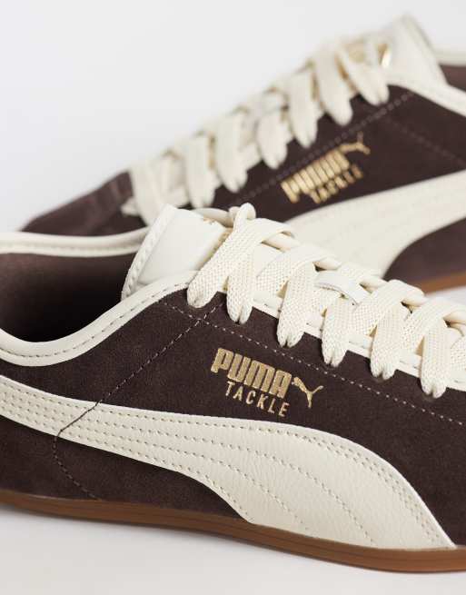 PUMA – Tackle – Sneaker in Braun und Wollweiß, 3 von 5