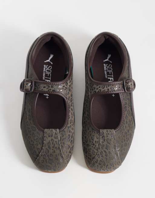 PUMA Tacklette mary jane i brun leopardmönstrad, 2 av 5