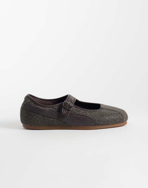 PUMA Tacklette Mary Jane in bruin met luipaardprint - view 1