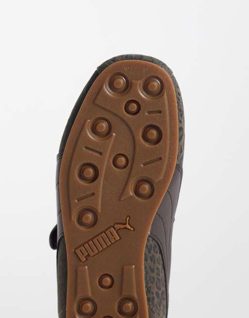 PUMA Tacklette Mary Jane in bruin met luipaardprint, 3 van 5