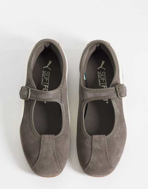 PUMA – Tacklette – Mary-Jane-Schuhe in Taupe, 2 von 5
