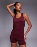 [Puma] Puma Tad Essential Racerback training tank top in burgundy-Red L BURGUNDY