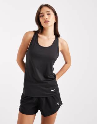 PUMA - Tad Essential - Sport-Tanktop in Schwarz mit Ringerrücken