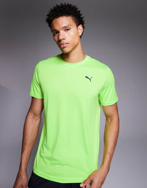 Puma Tad Essential training t-shirt in bright green - view 1