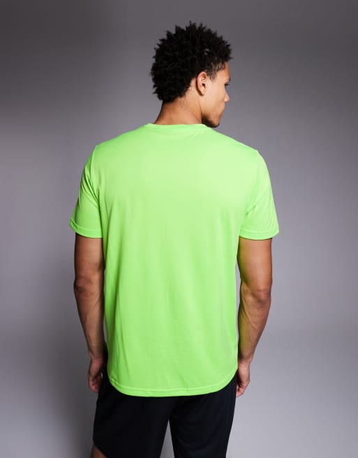 Puma Tad Essential training t-shirt in bright green, 3 of 5