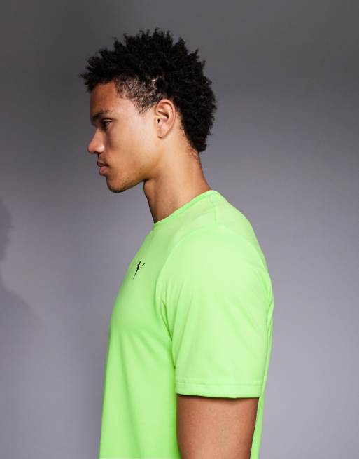 Puma Tad Essential training t-shirt in bright green, 4 of 5
