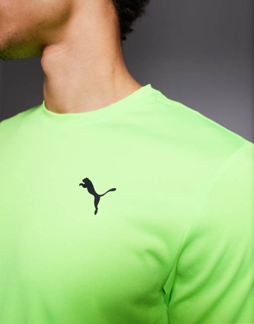 Puma Tad Essential training t-shirt in bright green, 5 of 5