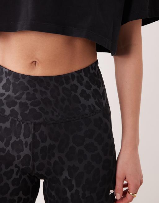 Puma Tad Essentials 5"" shorts in black leopard print, 4 of 5
