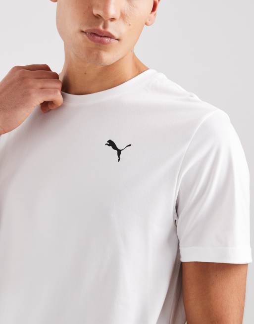 Puma Tad essentials solid cat t-shirt in puma white, 5 of 5